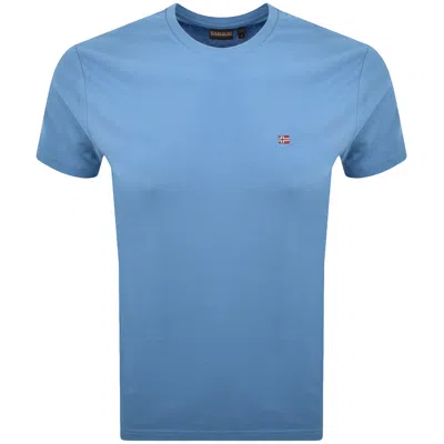 Napapijri Salis Sum Logo T Shirt Blue