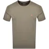 Napapijri Salis Sum Logo T Shirt Brown In Green