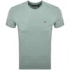 Napapijri Salis Sum Logo T Shirt Green In Gray