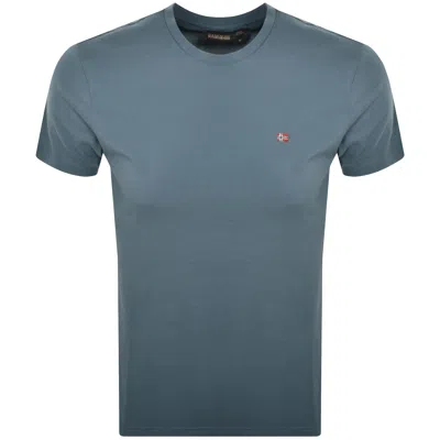 Napapijri Salis Sum Logo T Shirt Grey