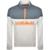 Napapijri Saturnia Half Zip Sweatshirt White In White