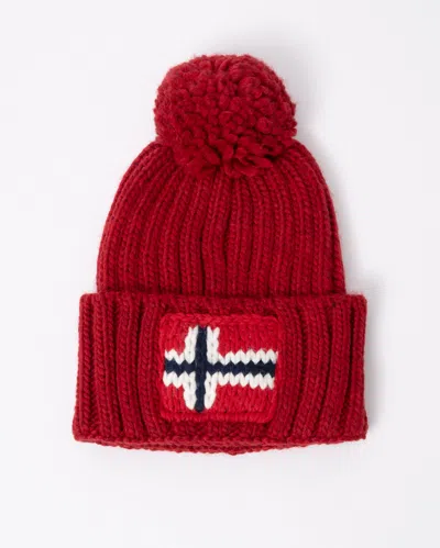 Napapijri Semiury 5 Bobble Hat In Red