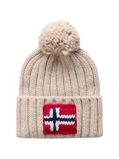 Napapijri Kids' Semiury Pompom Beanie Hat In Multi