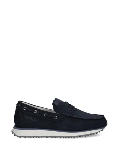 Napapijri Shard Suede Loafers In Blue