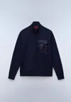 Napapijri Shirts Man  D-bars Fz Np0a88ss 9411 Black Neuty In Blue