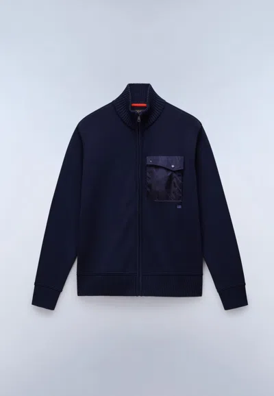 Napapijri Shirts Man  D-bars Fz Np0a88ss 9411 Black Neuty In Blue