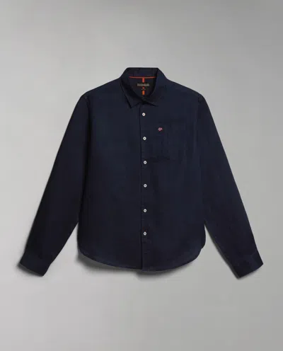 Napapijri Shirts Man  G-creton Np0a4h1c 176 Marine Blue