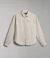 Napapijri Shirts Man  G-creton Np0a4h1c N90 Beige Silver In Neutral