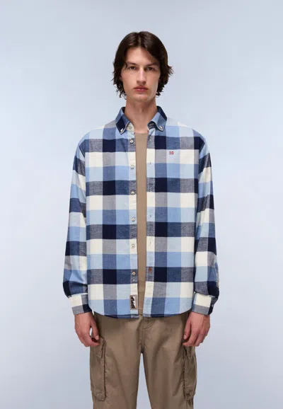 Napapijri Shirts Man  G-trekking 3 - Np0a88tl Cbz1 In Blue