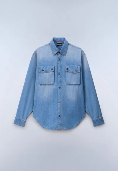Napapijri Shirts Man  O-kiene Np0a892z D1b1 In Blue