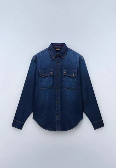 Napapijri Shirts Man  O-kiene Np0a892z D1d In Blue
