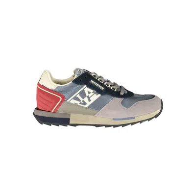 Napapijri Sleek Gray Lace-up Sports Sneakers In Grey