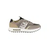Napapijri Sleek Laced Sports Sneakers With Contrast Accents In Brown
