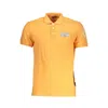 Napapijri Sleek Orange Polo With Contrast Details In Yellow