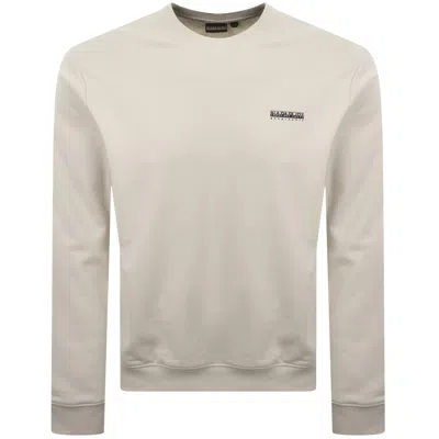 Napapijri Small Box Sweatshirt Beige In Neutral