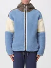 Napapijri Colorblock Fleece Giubbino With Adjustable Hem In Blue