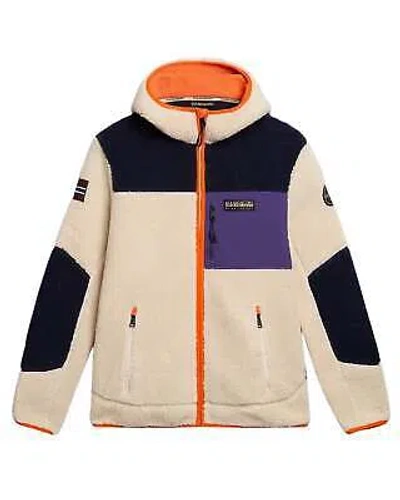 Pre-owned Napapijri Sweatshirt  Hoodie Man Polyester Beige/black/purple