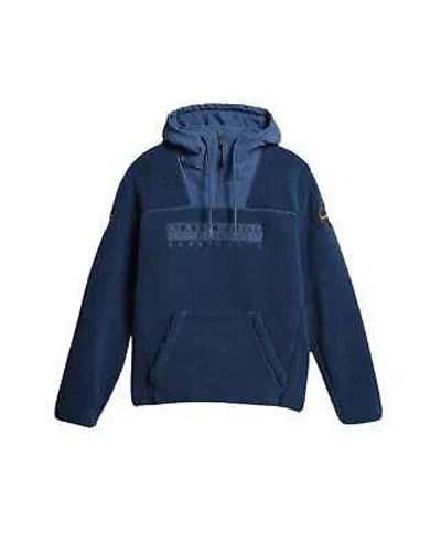 Pre-owned Napapijri Sweatshirt Np0a4gnr Hoodie Man Polyester Blue