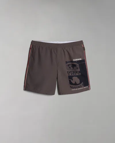 Napapijri Swimsuit Sea And Pool Man  V-galapagos Np0a4gzb H311 Gray Granit