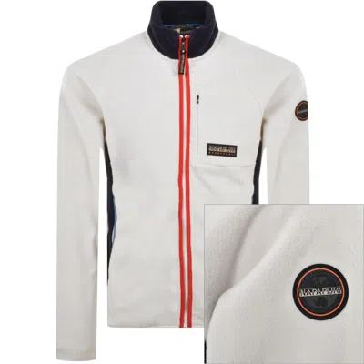 Napapijri T Dolent Full Zip Loose Fit Fleece Cream