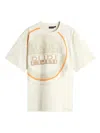 Napapijri Crew Neck Graphic Print T-shirt Straight Hem In Multicolour