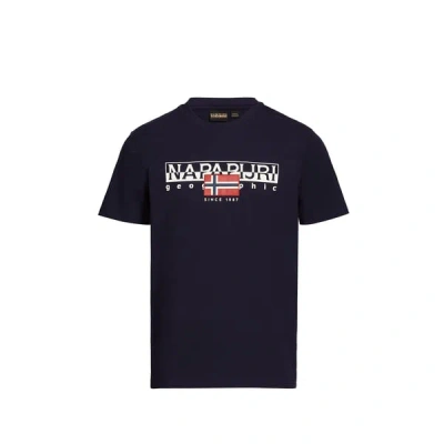 Napapijri T-shirt Imprimé Logo In Bleu