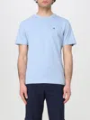 Napapijri Light Blue Cotton Men T-shirt In アジュール