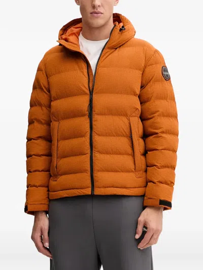 Napapijri Terez Quilted Hooded Jacket In Brown