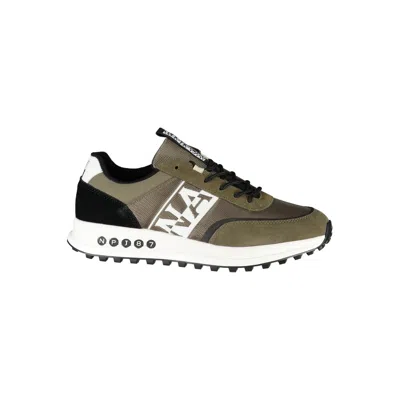 Napapijri Trendy Green Laced Sports Sneakers In Multi