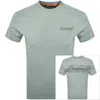 Napapijri Vanni Logo T Shirt Green In Gray