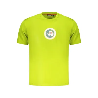Napapijri Logo-print Crew-neck T-shirt In Green
