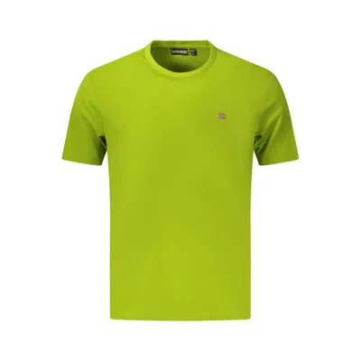 Napapijri Verde Cotton Mens T-shirt In Green