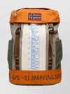 Napapijri Versatile Color Block Backpack Side Pockets In Brown