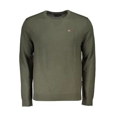 Napapijri Vintage Crew Neck Embroide Men's Sweater In Green