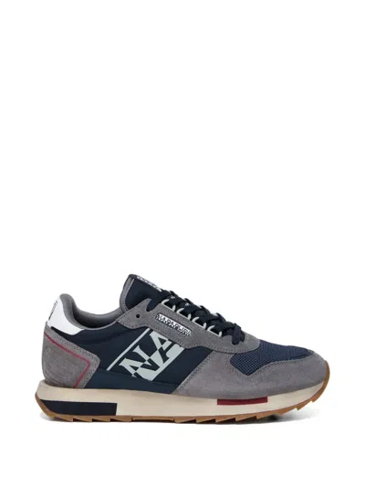 Napapijri Virtus Nys Logo-print Panelled Sneakers In Black
