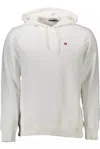 Napapijri Elegant White Hooded Cotton Sweater In White