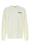 Napapijri Beige Round Neck Graphic Sweatshirt In White