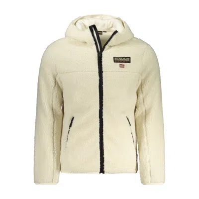 Napapijri Logo-patch Fleece Jacket In Neutral