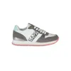 Napapijri Gray Suede Leather Athletic Sneakers In Gray