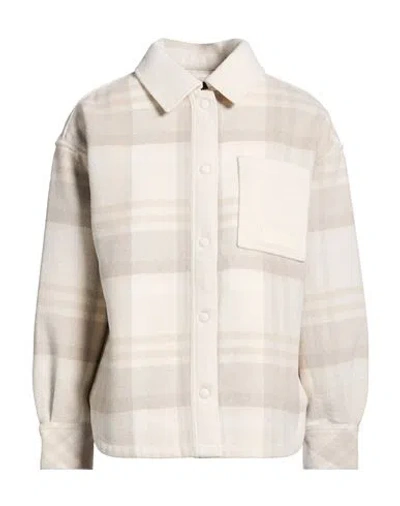 Napapijri Woman Jacket Beige Size Xs Polyester, Wool In White