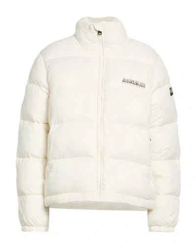 Napapijri Woman Puffer Off White Size L Polyamide