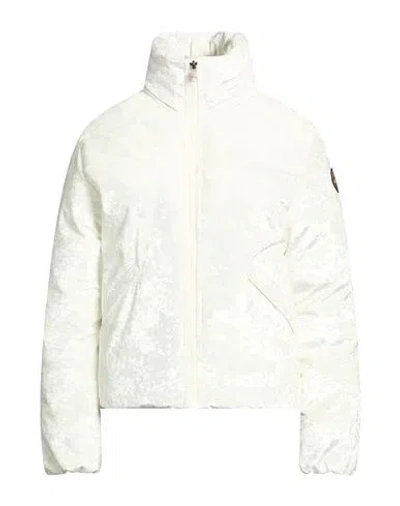 Napapijri Woman Puffer White Size Xl Polyester