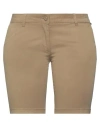 Napapijri Woman Shorts & Bermuda Shorts Camel Size 30 Cotton, Elastane In Beige