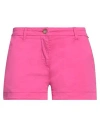 Napapijri Woman Shorts & Bermuda Shorts Fuchsia Size 4 Cotton, Elastane In Pink