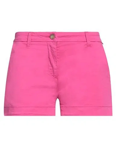 Napapijri Woman Shorts & Bermuda Shorts Fuchsia Size 4 Cotton, Elastane In Pink