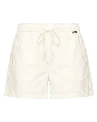 Napapijri Woman Shorts & Bermuda Shorts Ivory Size Xs Cotton, Elastane In Multi