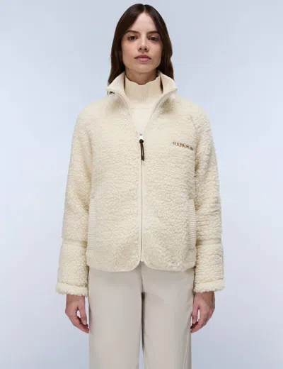 Napapijri Women's Aleut Full-zip Fleece In White