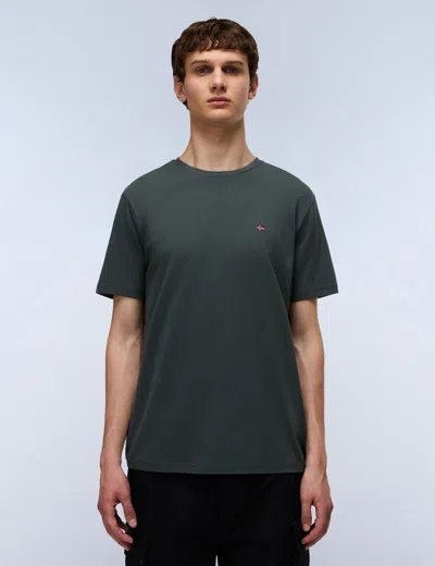 Napapijri Women's Salis Jersey Short Sleeve T-shirt In Green