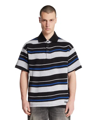 Napapijri X Martine Rose Ego Pique Short-sleeve Polo In Blue