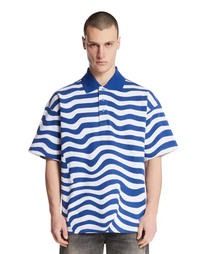 Napapijri X Martine Rose Ego Pique Short-sleeve Polo In Blue